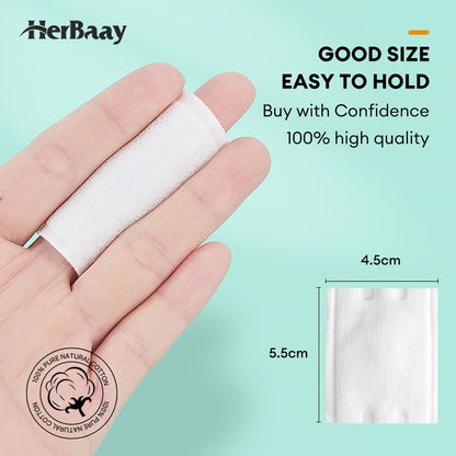 【Buy More Save More】HerBaay Paket Makeup Efisien Micellar Water 145ml + Facial Cotton Pads 200pcs Tebal