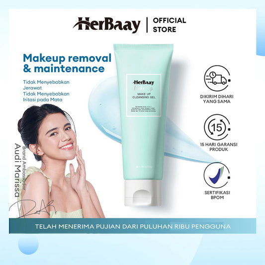 HerBaay Makeup Remover Gel 2IN1 Moisturizing Gentle Cleansing Balm