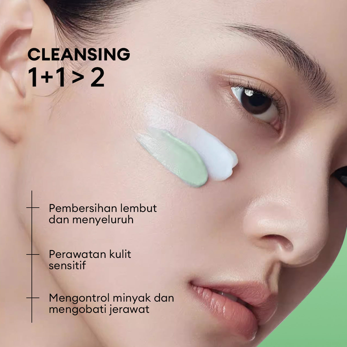 HerBaay 7 Plus Amino Acids Facial Wash untuk Kulit Berjerawat & Sensitif Soothing Gentle Cleanser Face Wash